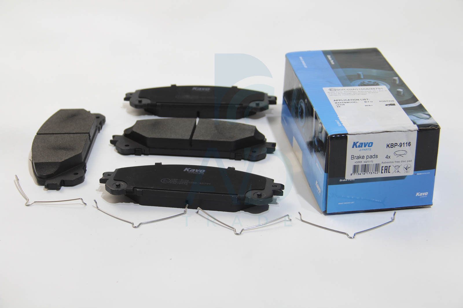 Тормозные колодки передние дисковые A.B.S. арт. KBP-9116
