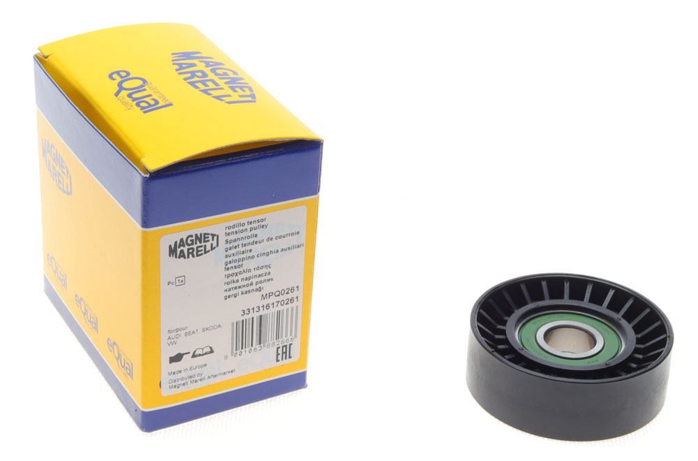 Ролик натяжна AUDI, SEAT, SKODA, VW (пр-во Magneti Marelli, кор. Код MPQ0261) SKF арт. 331316170261