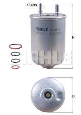 Топливный фильтр MAHLE MH KL485/5D