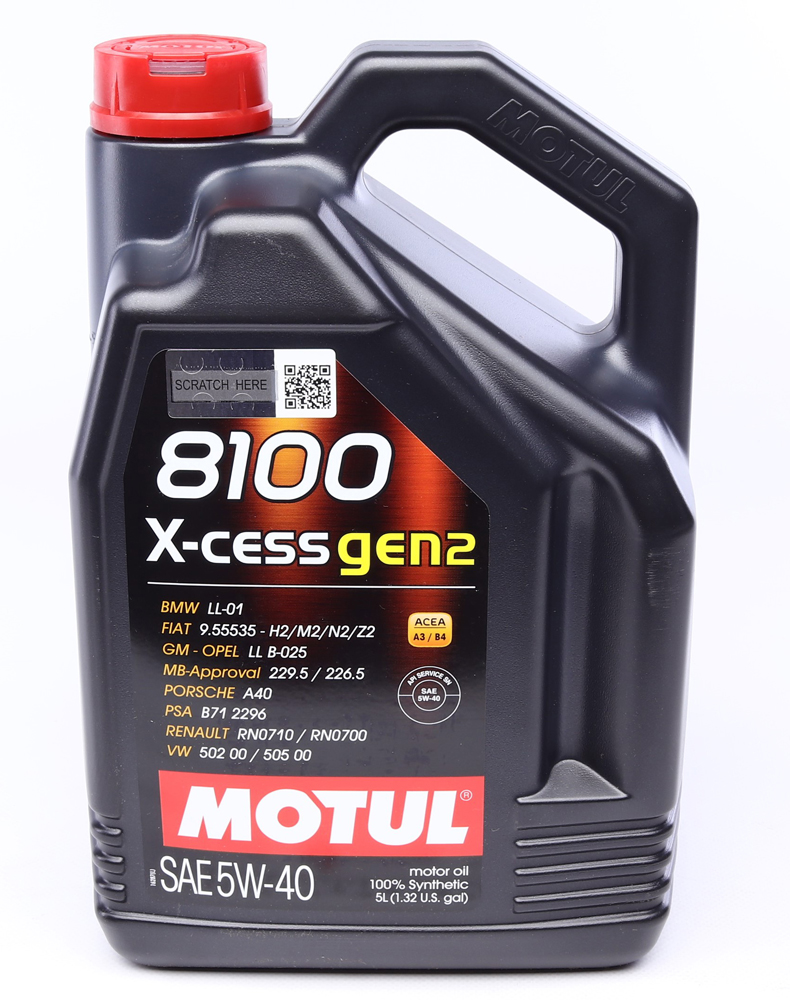 Масло 5W40 X-cess 8100 gen2 (5L) (VW 502 00/505 00/MB 229.5/LL-01/RN0710-0700/B71 2296) (109776) ROWE арт. 368206 gen2