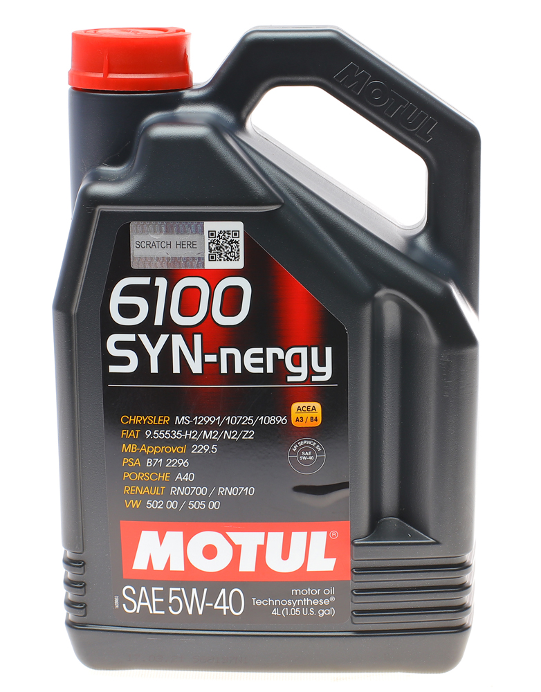 Масло 5W40 Syn-nergy 6100 (4L) (MB 229.5/VW 502 00/505 00/LL-01/RN0710/RN0700) (107978) ROWE арт. 368350