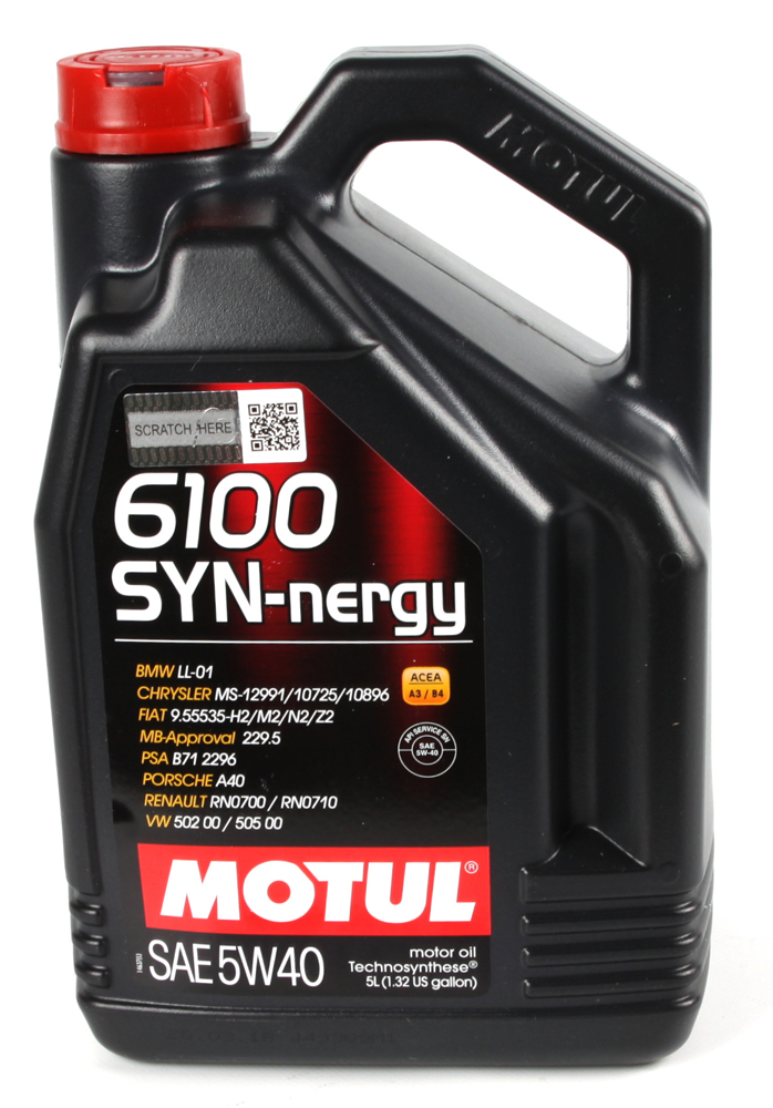 Масло 5W40 Syn-nergy 6100 (5L) (MB 229.5/VW 502 00/505 00/LL-01/RN0710/RN0700) (107979) ROWE арт. 368351