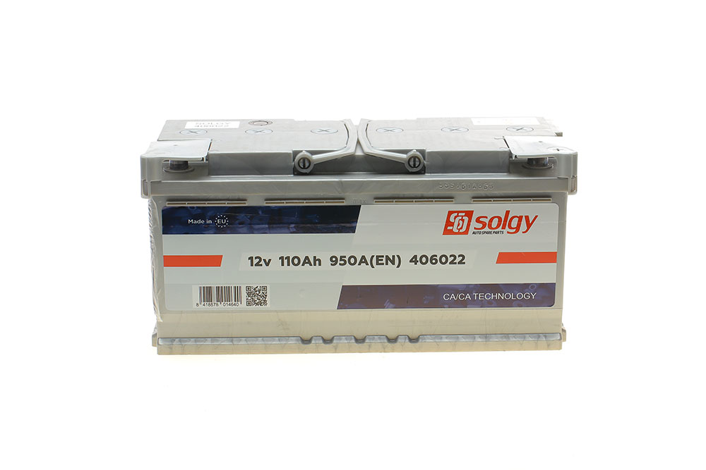 Аккумуляторная батарея 110Ah/950A (395x175x190/+R) SOLGY арт. 406022
