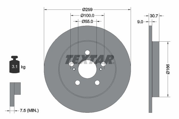 Тормозной диск KAVO PARTS арт. 92224003