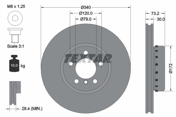 Тормозной диск ZIMMERMANN арт. 92264925
