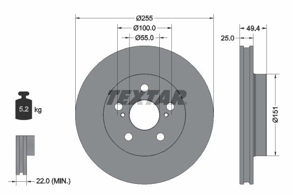 Тормозной диск BOSCH арт. 92301703
