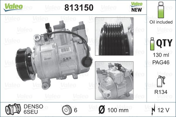 Компрессор кондиционера DENSO арт. 813150