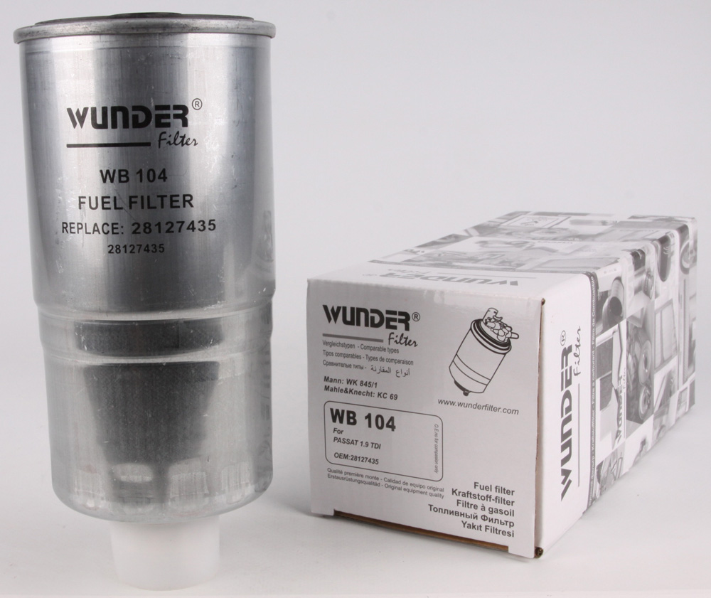 Фильтр топливный VW/Audi 1.6/1.9D/TD PURFLUX арт. WB 104